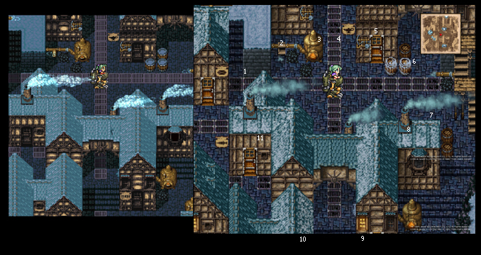 FF6 SNES PR - Comparaison de Narshe