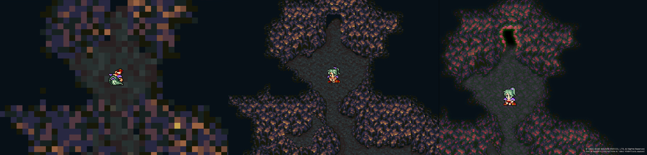 FF6 SNES PR - Effet Mosaïque pour la perte de connaissance