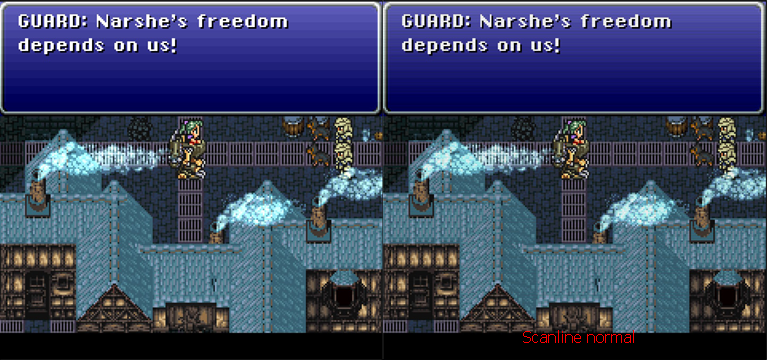 FF6 PR - différents effets de scanline