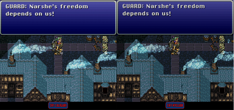 FF6 PR - différents effets de scanline