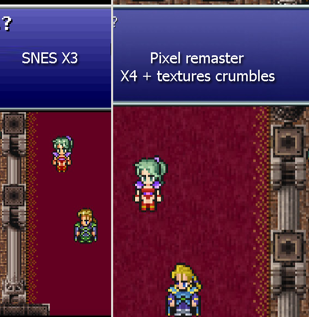 FF6 PR - L'image est trop zoomée sur Pixel remaster