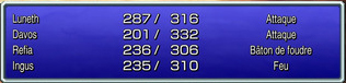 FF1 PR - Menu de combat